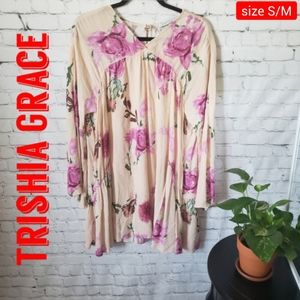 Trishia Grace Peony Pink Floral Dress sz Small